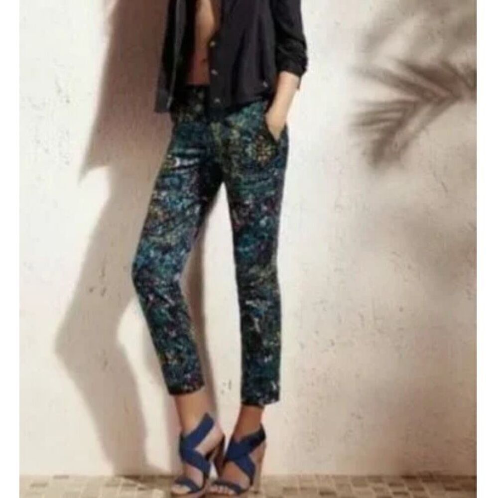 Derek Lam For Design Nation Sz 10 Rio Capri Pants In‎ Nightshade Organic Cotton